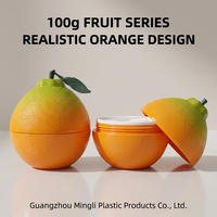 Pot cosmétique carré réaliste en plastique ABS de 100g, emballage créatif pour soins de la peau à la vitamine C, conteneur de qualité alimentaire, couleurs personnalisées