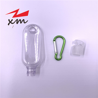 Gran Stock de Botellas de 50ml con Tapa Abatible para Desinfectante de Manos, Botellas Transparentes de 60ml para Gel de Manos, Botellas de PETG de 30ml con Llavero para Jabón de Manos
