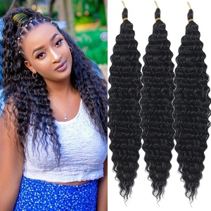 Cabello Sintético Ondulado Profundo para Crochet, Extensiones Rizadas para Trenzas, ¡Gran Venta para Mujeres Latinoamericanas y Africanas! - Product Image 1