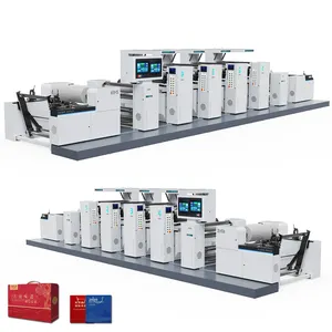 Alta Qualidade Automática 6 Cores Flexo Roll to Roll Printing Machine para Paper Cup