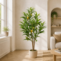 Arbre à mangues artificiel OEM ODM, plante à fruits artificiels pour la maison, le balcon, la terrasse, le jardin, décoration tropicale, vente en gros