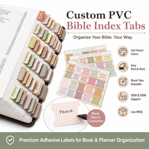 <span class=keywords><strong>Etiquetas</strong></span> Adhesivas de PVC para Índice de la Biblia, <span class=keywords><strong>Etiquetas</strong></span> Adhesivas Pastel para <span class=keywords><strong>Libros</strong></span>, Diarios de Estudio Bíblico y Planificadores - Product Image 1
