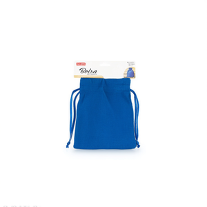 Sac cadeau en tissu réutilisable Ilan 13x18 cm bleu clair avec cordon de serrage pour le rangement de bijoux - Product Image 2