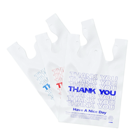Sacs en plastique PE personnalisés en direct d'usine avec impression flexo, recyclables, transparents, avec poignées thermosoudées pour les courses au supermarché