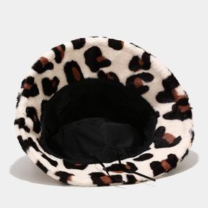 Mới Đến Của Phụ Nữ Giả Lông Leopard In Xô Hat Hot Bán Cho Mùa Đông Giản Dị Du Lịch Ngoài Trời <span class=keywords><strong>S</strong></span>ử Dụng Hàng Ngày - Product Image 6