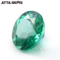 Feitrium — pierre précieuse ronde en grenat d'aluminium, YAG, demiche russe, pierres précieuses vertes émeraude pour bijoux en argent