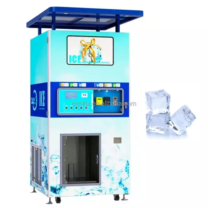 Máquina Expendedora de hielo electrónica, máquina expendedora con soporte de Color personalizado, tipo de origen en línea