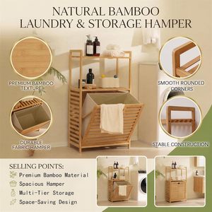 Cesto de <span class=keywords><strong>Ropa</strong></span> Sucia Moderno de Madera, Contenedor de Almacenamiento para <span class=keywords><strong>Ropa</strong></span> y Uso Doméstico en el Baño - Product Image 4