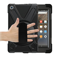 360 °   Étui de protection pour tablette Kindle Fire 7 2017/2019 avec béquille rotative