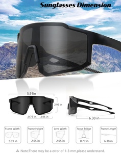 Custom Logo Polarized UV Protection Light Weight Comfortable Sports <b>Sunglasses</b> for Unisex Outdoor Use - Product Image 2