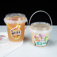500ml 700ml 1000ml fruits thé seau main PP matériel nouveau lait thé tasse en plastique jus seau épaissi maison boisson conteneur