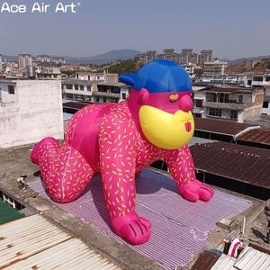 Bơm hơi khổng lồ mô hình động vật cho Quảng Cáo & khuyến mại hoạt động, tùy chỉnh màu hồng <span class=keywords><strong>Inflatable</strong></span> khỉ - Product Image 4