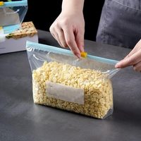 Bolsas para congelador reutilizables con cierre hermético, de LDPE, a prueba de fugas, de calidad alimentaria, para almacenar sándwiches, refrigerios, para uso en el trabajo y en el hogar.