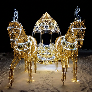 Carriage Shape LED Decoration <b>Light</b> - Motif <b>String</b> <b>Light</b> for Outdoor Christmas Display - Product Image 1