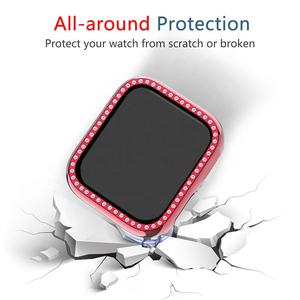 Custodia protettiva per paraurti diamantata per <span class=keywords><strong>Apple</strong></span> <span class=keywords><strong>Watch</strong></span> Cover Series 7 <span class=keywords><strong>SE</strong></span> 65432 41MM 45MM per Iwatch 40mm 44mm Smart bracciale accessori - Product Image 4