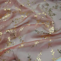 Mode fleur brillant Costume matériel bricolage scène robe bronzant Cation 30D mousseline de soie tissu