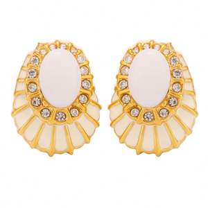 2024 New Design Waterproof Jewelry 18K Plated Luxury Artificial <b>Pearl</b> Mosaic Stud <b>Earrings</b> With Zircon - Product Image 4