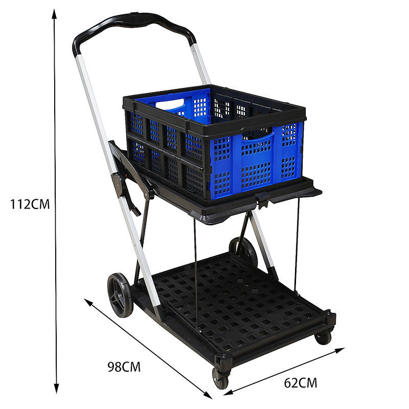 Blue & Black  One cart with one basket