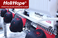 Machine à broder Holihope à 4 têtes et 15 aiguilles, logos multicolores, configuration instantanée, multiplie votre efficacité par quatre