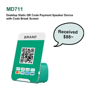 Rinlink MD711 QR kod ödeme standı ile GPRS/WiFi desteklenen Soundbox Qr kod terminali Msme e-cüzdan ödeme koleksiyonu için