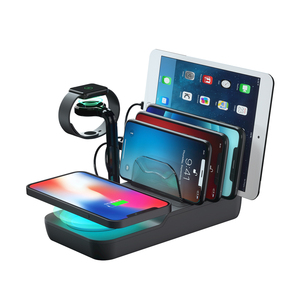 Nuevo diseño 75W Multi Fast Wireless Charger Dock Station Teléfonos móviles para <span class=keywords><strong>iPhone</strong></span> 12 XR <span class=keywords><strong>XS</strong></span> <span class=keywords><strong>Max</strong></span> 8 <span class=keywords><strong>Cargador</strong></span> <span class=keywords><strong>Inalambrico</strong></span> - Product Image 2