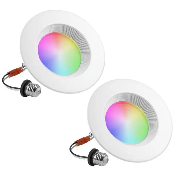 ETL RGB 4 Inch10W Recessed Downlight Retrofit , Wi-Fi LED Can Lights
