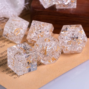 Udixi Đa Diện Biểu Tượng Tùy Chỉnh Khắc Dungeon Và Dragons Đá Quý Gem Glass Cube <span class=keywords><strong>Dice</strong></span> Trò Chơi Set - Product Image 3
