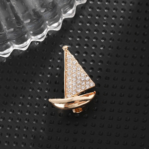 Broche Voilier en Alliage de Zinc avec Sertissage clos, Accessoire de Mode Unisexe, Cadeau - Product Image 4