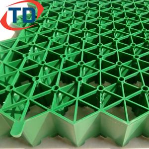 Grilles d'herbe de gravier pour le <span class=keywords><strong>parking</strong></span> noir/vert/vert foncé 50*50*4/5/7CM grille d'herbe de HDPE pour la construction de routes - Product Image 4