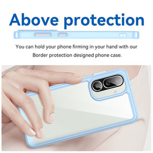 Antichoc Anti-chute Coloré TPU Pare-chocs Clair Acrylique Dur Transparent Espace Téléphone Cas pour <span class=keywords><strong>Samsung</strong></span> Galaxy M56 F36 F56 - Product Image 4
