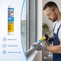 Sellador de Silicona Neutro Antimoho para Cocina y Baño, Sellador Impermeable para Fregaderos, Pegamento para Vidrio, Suministro Directo de Fábrica NS