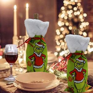Red Wine Bottle <b>Bag</b> Cloth 36*16cm Traditional Style Factory Decor Party Holiday Home Table Decorations Accessories Eco Friendly - Product Image 1