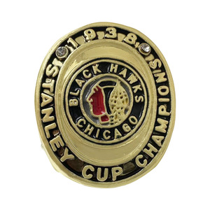 Vente directe du fabricant d'anneaux de championnat de hockey des Blackhawks de <span class=keywords><strong>Chicago</strong></span> de la LNH 1938 transfrontalière - Product Image 2