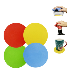 Ouvre-bocal antidérapant en silicone, support de préhension multi-usages, ouvre-bouteille en silicone, sous-verres de cuisine ronds en silicone pour mains faibles - Product Image 1
