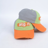 Casquette de baseball snapback en coton avec broderie de lettres vintage personnalisée, style sportif, 6 panneaux, visière plate, design bicolore