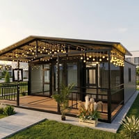 Maison préfabriquée modulaire extensible, mini-villa, bureau, unité résidentielle avec véranda