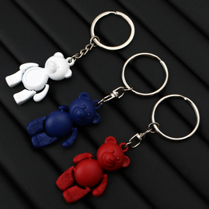 LLavero de oso de peluche de Metal con logotipo grabado con láser personalizado, regalos al por mayor, llavero de oso de Metal de aleación de Zinc - Product Image 2