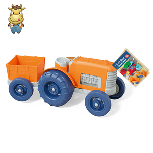 Jouet tracteur agricole en plastique souple avec remorque détachable, roues à friction libre, véhicule de plage pour enfants de 3 ans et plus - Product Image 3