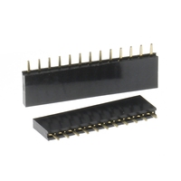 Conector de pinos de una sola fila, tipo hembra, paso de 2.54mm, 1*2p 3p 4p 5p 6p 7p 8p 9p 10p 12p 14p 16p 18p 20p 22p 40p
