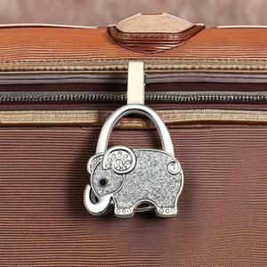 Xách Tay Có Thể Gập Lại Hình Con Voi Túi Móc Áo Bling Bling Kẽm Hợp Kim Bảng Móc Áo Quà Tặng Cho Túi Xách Ví Móc - Product Image 4