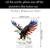 Decoraciones modernas de acrílico plano 2D para sala de estar, pancarta de Águila del Día DE LA Independencia transfronteriza, decoraciones creativas de plástico para todos los días