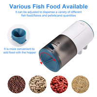 Distributeur automatique de nourriture pour poissons en plastique, minuterie intelligente, distribution précise de petites quantités de nourriture pour aquarium, koïs et poissons rouges