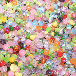Breloques de fruits électroplaquées haute transparence, ornements de sacs surprises en résine simulée à effet dégradé pour bricolage - Product Image 5