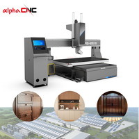 Machine de fraisage CNC à 5 axes Alpha avec commande DSP et moteur servo, machine de fraisage CNC à 5 axes pour le bois, le MDF, la mousse, la sculpture 3D