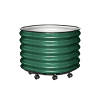 Jardinière sur roulettes écologique et durable en métal galvanisé pour jardin surélevé, idéale pour la maison et les centres commerciaux, style moderne et classique