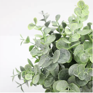 Plantas Artificiales de Eucalipto y Romero en Maceta de Plástico Ecológico - Decoración Duradera y Ligera para Interiores del Hogar - Product Image 3