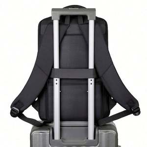 Sac pour ordinateur portable 15,6 pouces grande capacité, étanche, en polyester Oxford, avec fermeture éclair, design extensible en PU, logo personnalisé, port USB, idéal pour les voyages d'affaires - Vente chaude - Product Image 4