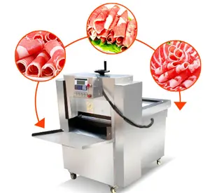 공장 직접 스팟 냉동 고기 슬라이서 자동 베이컨 롤/양고기 쇠고기 절단 및 압연 기계