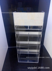 Hiện đại trắng <span class=keywords><strong>4</strong></span>-<span class=keywords><strong>Tier</strong></span> Acrylic LED Rack hiển thị cho điện thoại di động phụ kiện điện thoại thân thiện với môi xe sạc Tủ USB cáp hiển thị - Product Image 4