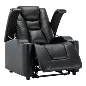 JKY Modern Luxury Leather Power Recliner Sofa Adjustable Home Theater for Cinema School Living Room Hotel Home Office
